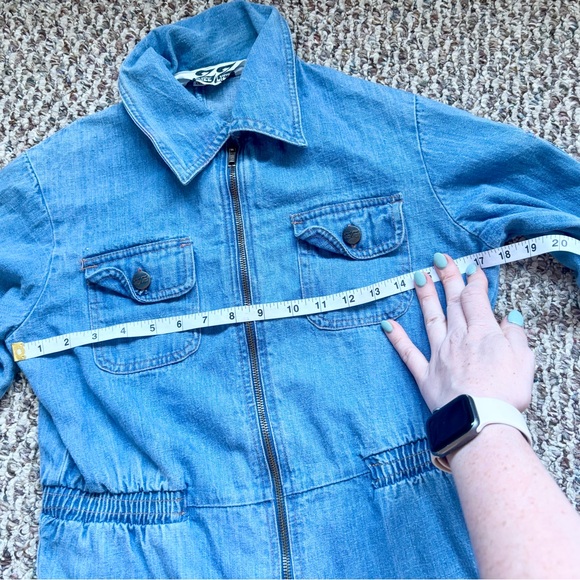 Zz Mizz Lizz Denim Jean jumpsuit vintage southwestern - Picture 9 of 14